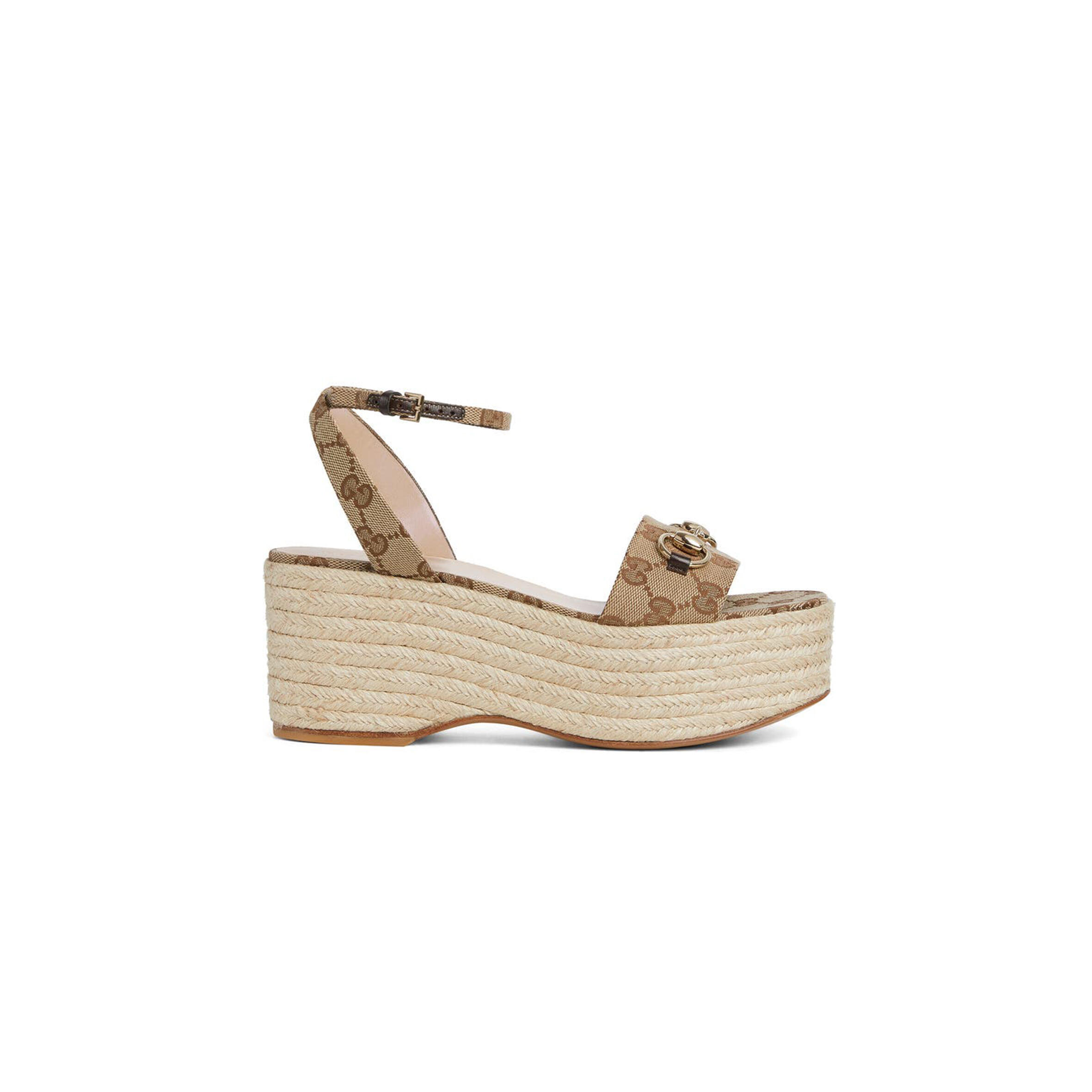 Gvc*1 lady horsebit gg platform espadrille sandals 816692